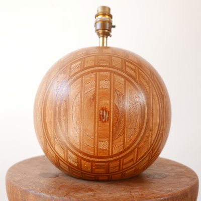 Mid-Century Danish Wooden Globe Table Lamp from Dyrlund, 1960s-JRP-702667