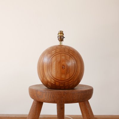 Mid-Century Danish Wooden Globe Table Lamp from Dyrlund, 1960s-JRP-702667