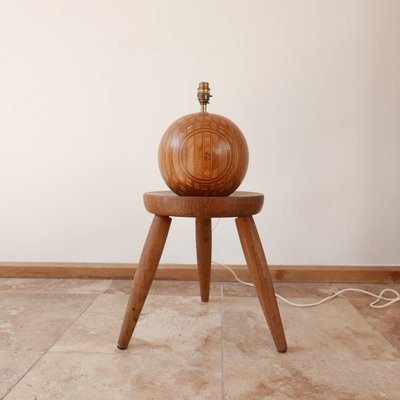 Mid-Century Danish Wooden Globe Table Lamp from Dyrlund, 1960s-JRP-702667