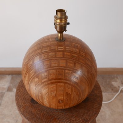 Mid-Century Danish Wooden Globe Table Lamp from Dyrlund, 1960s-JRP-702667