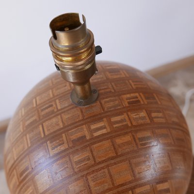 Mid-Century Danish Wooden Globe Table Lamp from Dyrlund, 1960s-JRP-702667