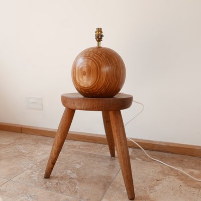 Mid-Century Danish Wooden Globe Table Lamp from Dyrlund, 1960s-JRP-702667