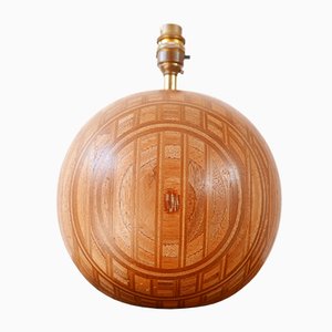 Mid-Century Danish Wooden Globe Table Lamp from Dyrlund, 1960s-JRP-702667