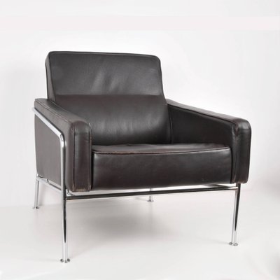 Mid-Century Dark Brown Leather Lounge Chair, 1956-JDR-1126122