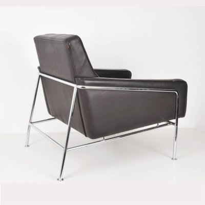 Mid-Century Dark Brown Leather Lounge Chair, 1956-JDR-1126122