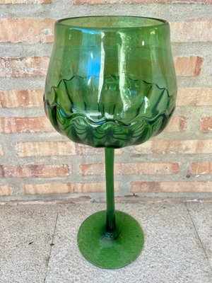 Mid-Century Decorative Green Cut Glass Cup, 1960s-NOU-819935