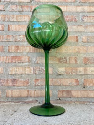 Mid-Century Decorative Green Cut Glass Cup, 1960s-NOU-819935