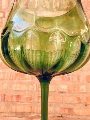 Mid-Century Decorative Green Cut Glass Cup, 1960s-NOU-819935