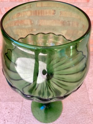 Mid-Century Decorative Green Cut Glass Cup, 1960s-NOU-819935