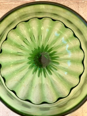 Mid-Century Decorative Green Cut Glass Cup, 1960s-NOU-819935