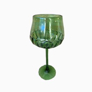 Mid-Century Decorative Green Cut Glass Cup, 1960s-NOU-819935