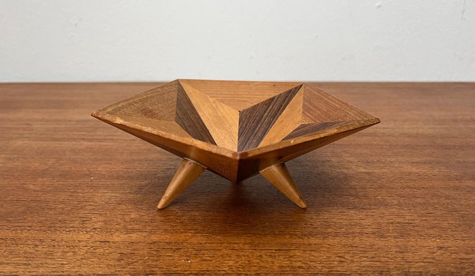 Mid-Century Decorative Wooden Tripod Bowl, 1960s-UAH-1796686