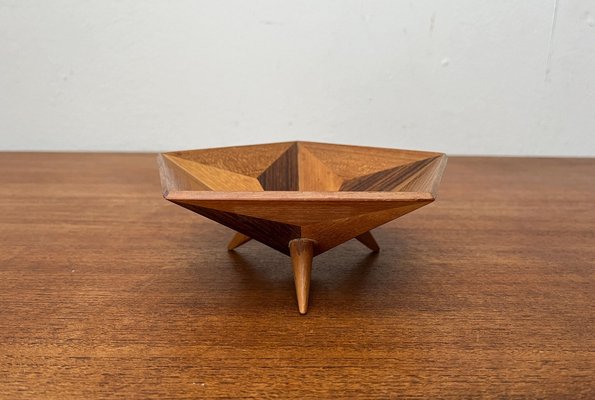 Mid-Century Decorative Wooden Tripod Bowl, 1960s-UAH-1796686