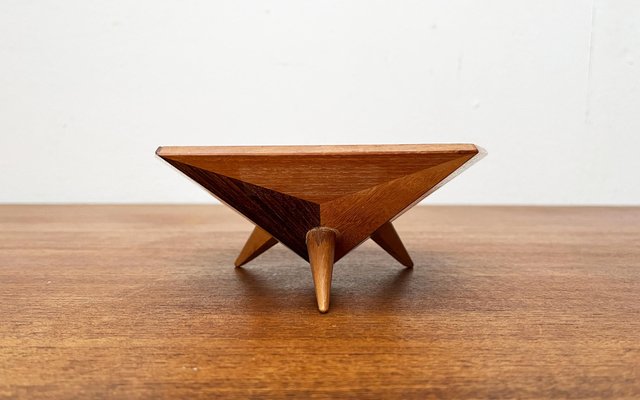 Mid-Century Decorative Wooden Tripod Bowl, 1960s-UAH-1796686