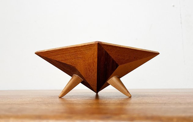 Mid-Century Decorative Wooden Tripod Bowl, 1960s-UAH-1796686