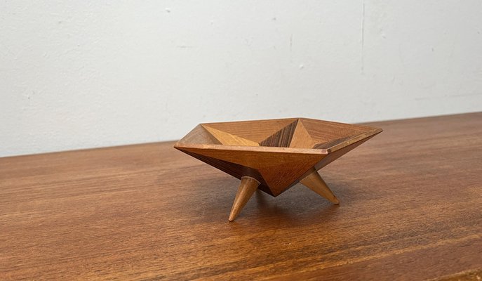 Mid-Century Decorative Wooden Tripod Bowl, 1960s-UAH-1796686