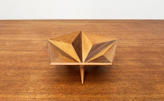 Mid-Century Decorative Wooden Tripod Bowl, 1960s-UAH-1796686