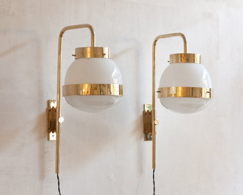 Mid-Century Delta Sconces by Sergio Mazza for Artemide, Set of 2-LPM-660277