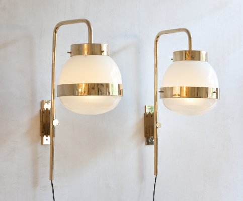 Mid-Century Delta Sconces by Sergio Mazza for Artemide, Set of 2-LPM-660277