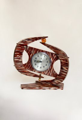 Mid-Century Desdet Table Clock from Veglia, Italy, 1960s-HUY-1072496