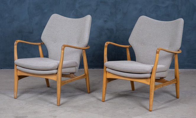 Mid-Century Design Lounge Chairs by Madsen & Schubell, Set of 2-ZGQ-773308