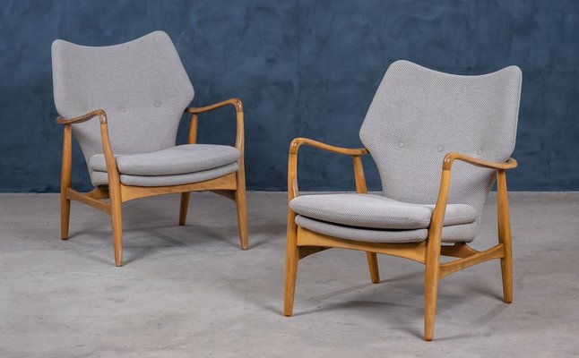 Mid-Century Design Lounge Chairs by Madsen & Schubell, Set of 2-ZGQ-773308