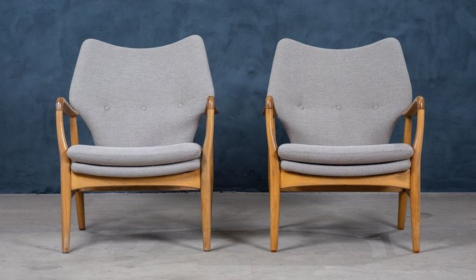 Mid-Century Design Lounge Chairs by Madsen & Schubell, Set of 2-ZGQ-773308