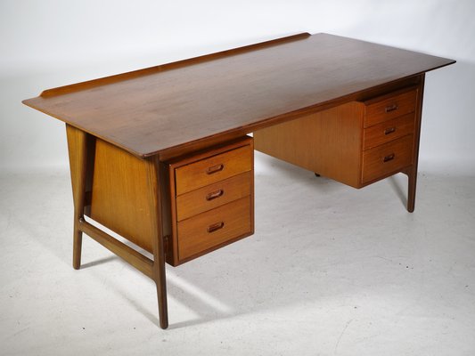 Mid-Century Desk in Teak by Arne Vodder & Anton Borg, 1960-LVS-1820258