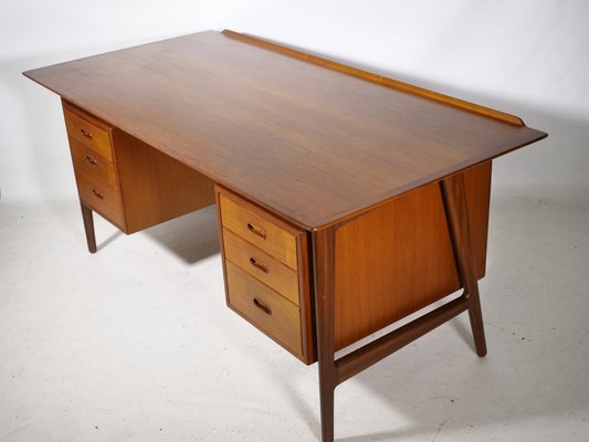 Mid-Century Desk in Teak by Arne Vodder & Anton Borg, 1960-LVS-1820258