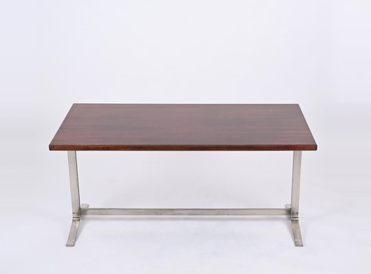 Mid-Century Desk in Walnut and Steel attributed to Moscatelli for Formanova, Italy, 1965-JDR-1750904