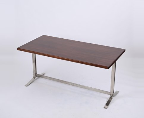 Mid-Century Desk in Walnut and Steel attributed to Moscatelli for Formanova, Italy, 1965-JDR-1750904