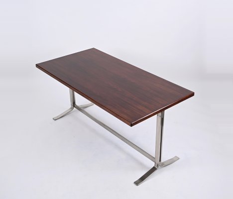 Mid-Century Desk in Walnut and Steel attributed to Moscatelli for Formanova, Italy, 1965-JDR-1750904