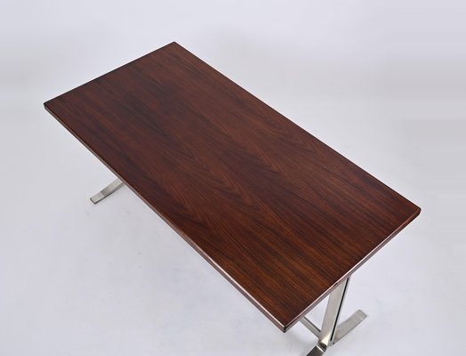 Mid-Century Desk in Walnut and Steel attributed to Moscatelli for Formanova, Italy, 1965-JDR-1750904