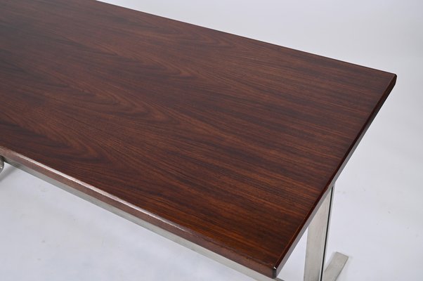 Mid-Century Desk in Walnut and Steel attributed to Moscatelli for Formanova, Italy, 1965-JDR-1750904