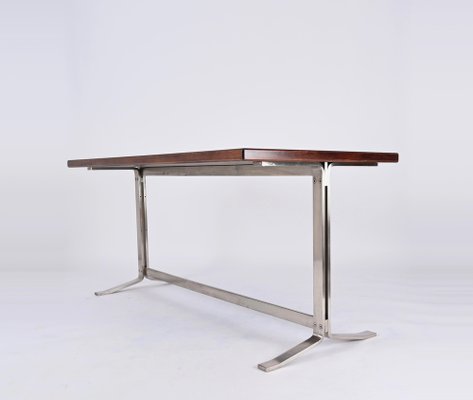 Mid-Century Desk in Walnut and Steel attributed to Moscatelli for Formanova, Italy, 1965-JDR-1750904