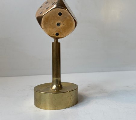 Mid-Century Desk Sculpture of Dice in Bronze, 1950s-LCR-1719541