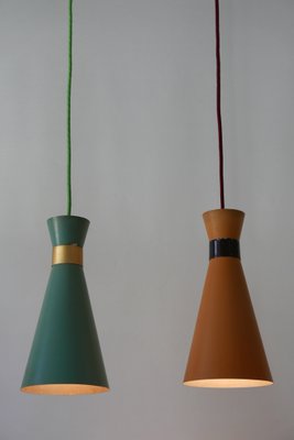 Mid-Century Diabolo Pendant Lamps, 1950s, Set of 2-WPT-574091