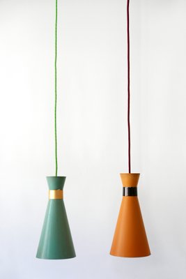 Mid-Century Diabolo Pendant Lamps, 1950s, Set of 2-WPT-574091