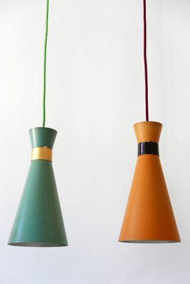 Mid-Century Diabolo Pendant Lamps, 1950s, Set of 2-WPT-574091