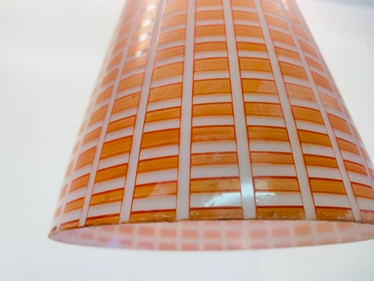 Mid-Century Diabolo Red Glass Ceiling Lamp by Aloys Gangkofner for Peill & Putzler, 1950s-PYR-657460