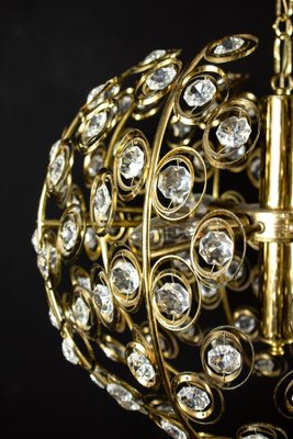 Mid-Century Diamond Crystal Globe Chandelier by Gaetano Sciolari, 1960-MBH-1032722