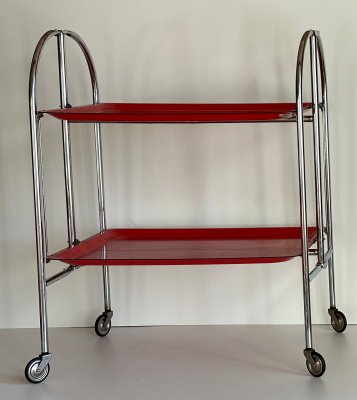 Mid-Century Dinette Foldable Serving Trolley, 1950s-ALG-1417630