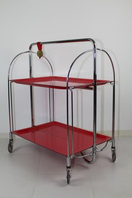 Mid-Century Dinette Foldable Serving Trolley from Bremshey Solingen, 1960s-ZWH-914717