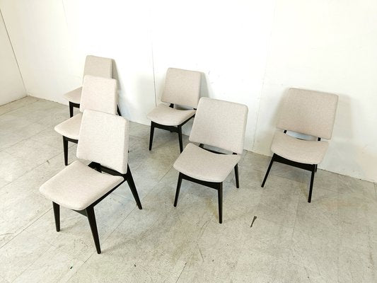 Mid-Century Dining Chairs attributed to Jos De Mey, 1950s, Set of 6-IRH-1818448