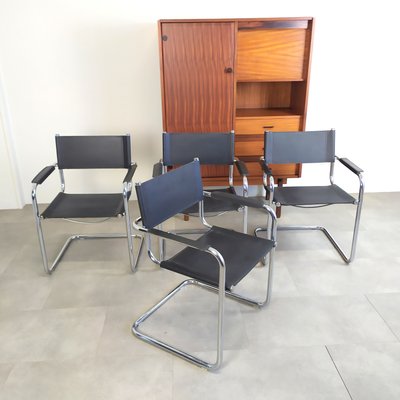 Mid-Century Dining Chairs attributed to Mart Stam, 1969, Set of 4-EI-1408665