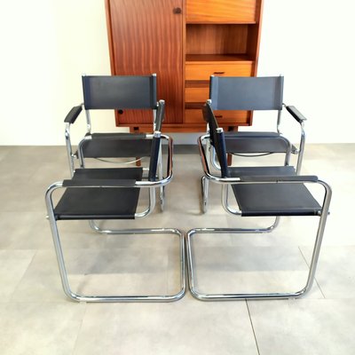 Mid-Century Dining Chairs attributed to Mart Stam, 1969, Set of 4-EI-1408665