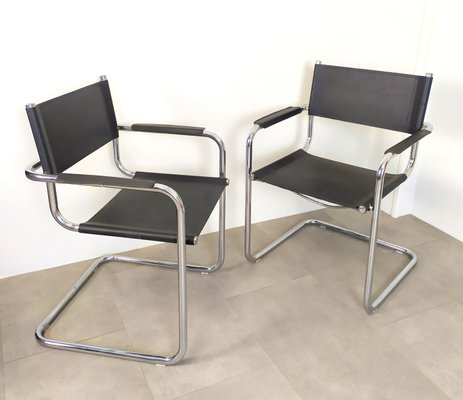 Mid-Century Dining Chairs attributed to Mart Stam, 1969, Set of 4-EI-1408665