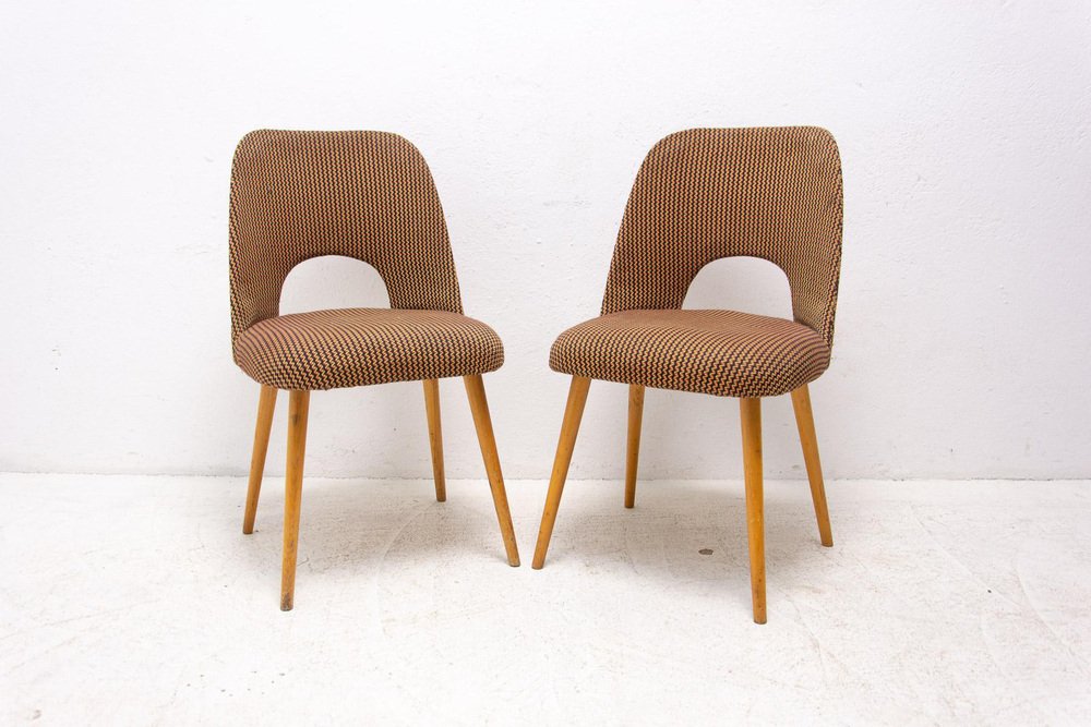 Mid-Century Dining Chairs attributed to Radomír Hofman for Thonet, 1960s, Set of 2