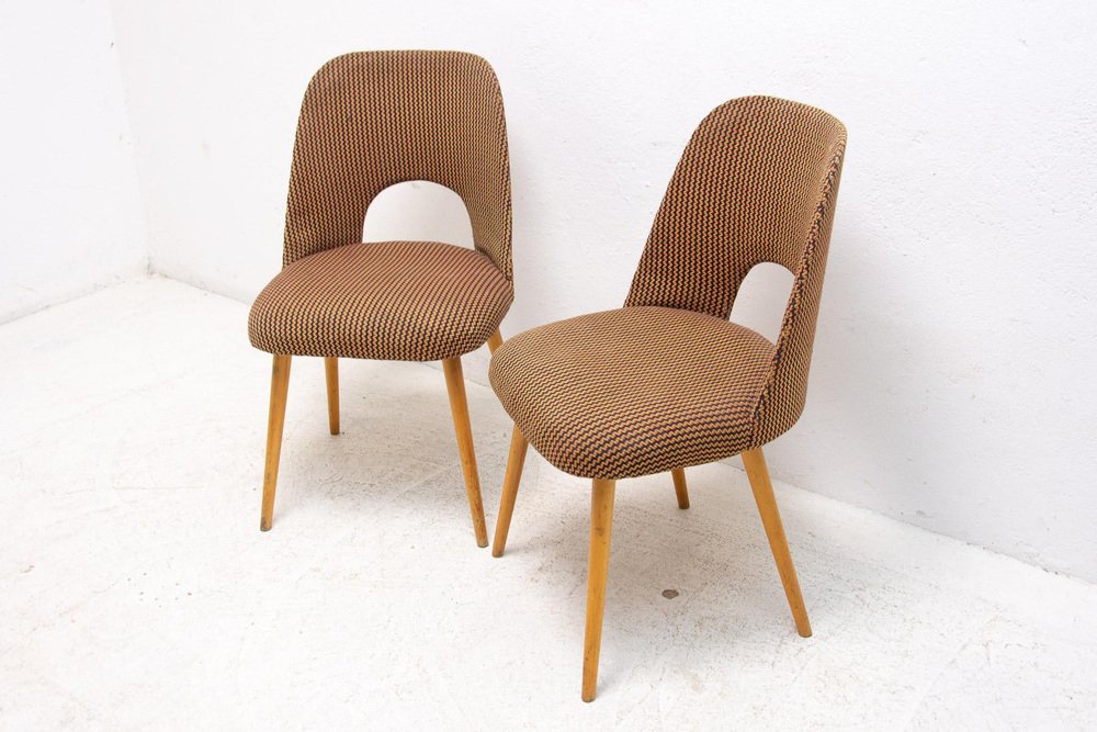 Mid-Century Dining Chairs attributed to Radomír Hofman for Thonet, 1960s, Set of 2