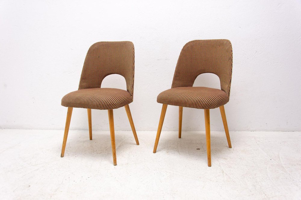 Mid-Century Dining Chairs attributed to Radomír Hofman for Thonet, 1960s, Set of 2